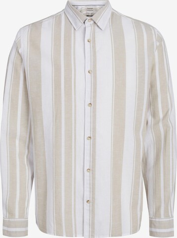 JACK & JONES Comfort fit Button Up Shirt in White: front