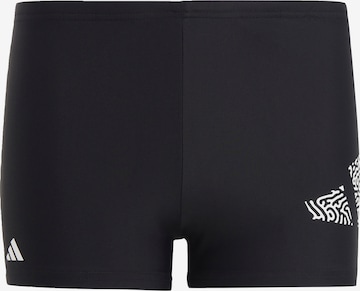 ADIDAS PERFORMANCE Sportbadkläder '3 Bar Logo' i svart: framsida