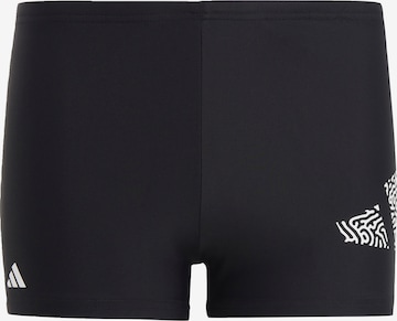 ADIDAS PERFORMANCE Sportbadehose '3 Bar Logo' in Schwarz: predná strana