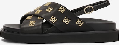 Kazar Sandale in gold / schwarz, Produktansicht