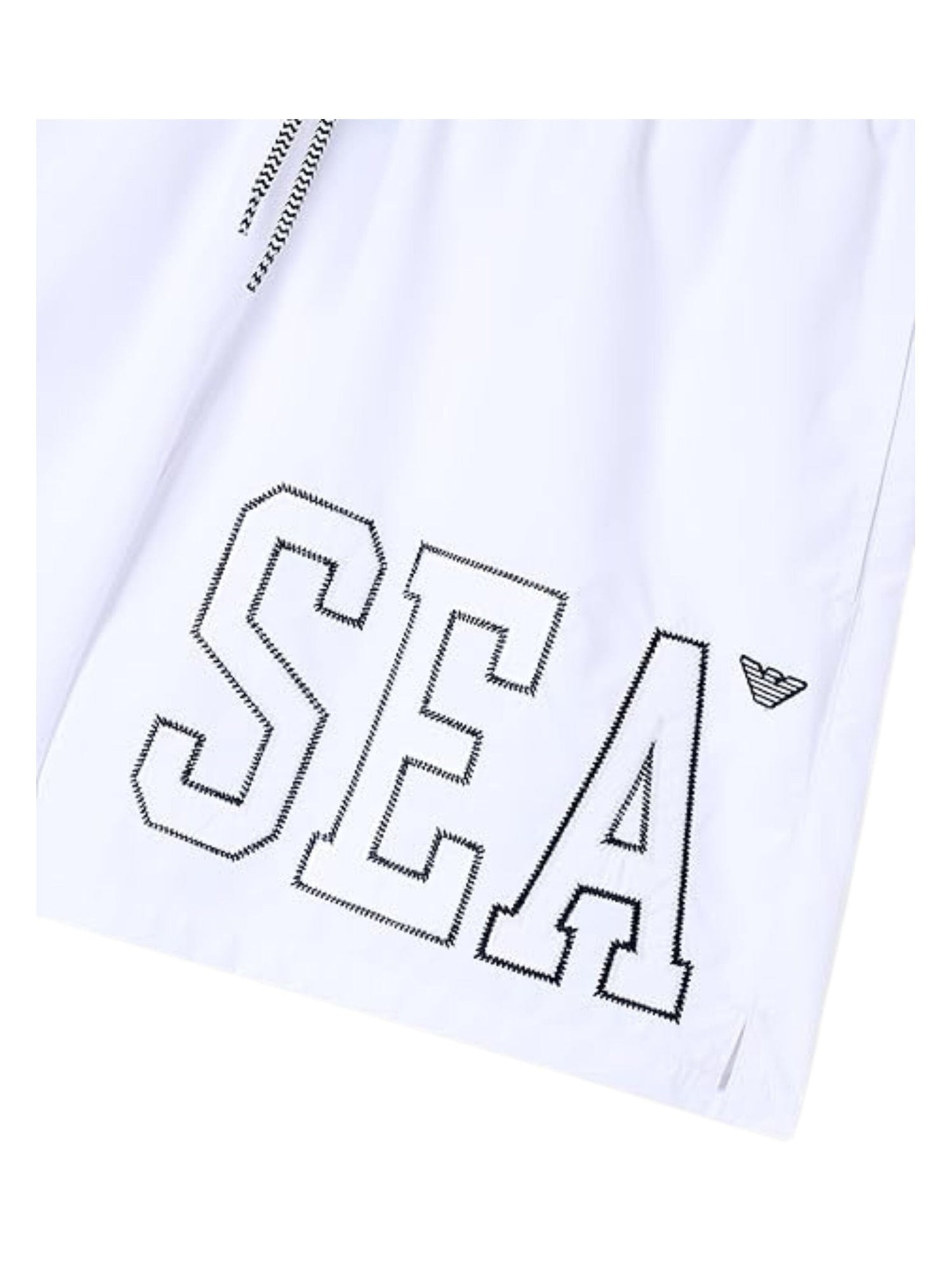 Emporio Armani - Bermudas 'Men's SEA Logo Swim Shorts' en blanco
