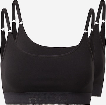 HUGO Red Bralette Bra in Black: front