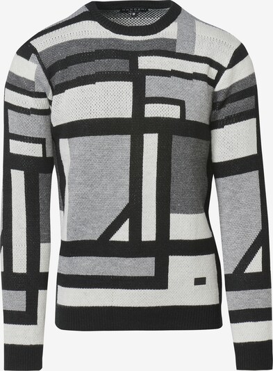 KOROSHI Pullover in grau / hellgrau / schwarz, Produktansicht