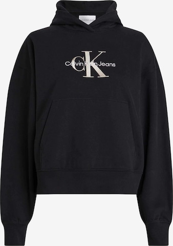 Sweat-shirt 'Premium' Calvin Klein Jeans en noir : devant