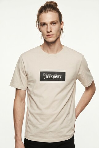 JACK & JONES T-Shirt in Beige: Vorderseite