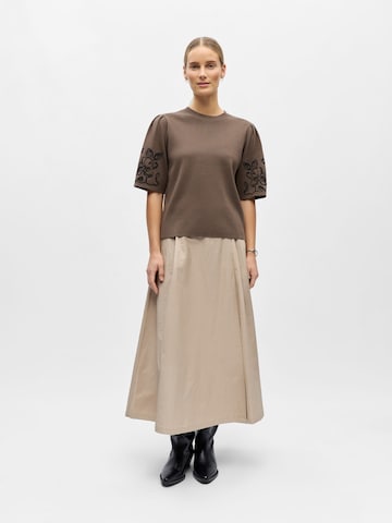 OBJECT Sweater 'OBJFlora' in Brown