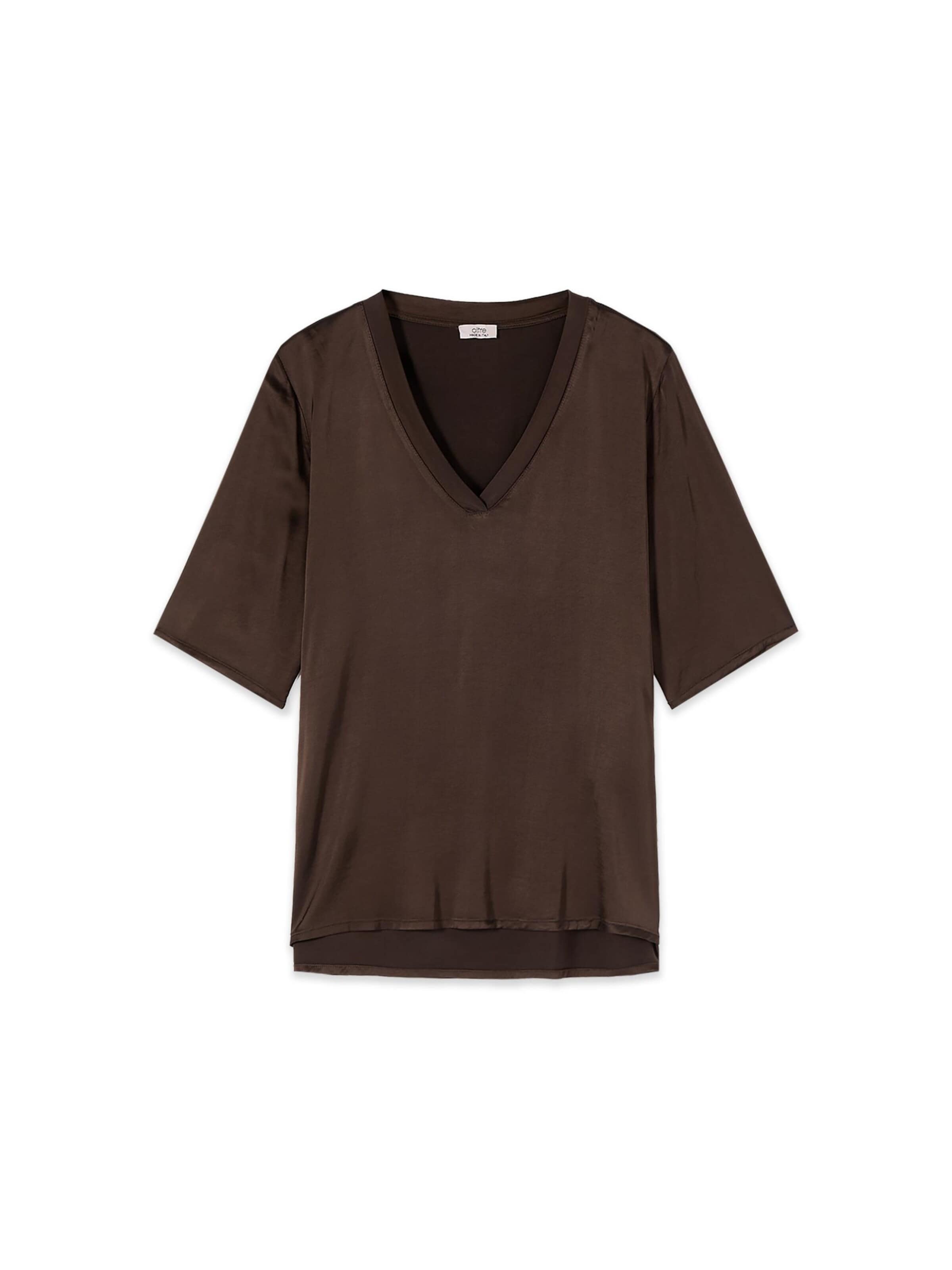 oltre - Blusa en marrón: frente