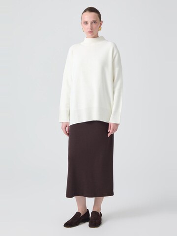 Touche Prive Gebreid vest in Beige: voorkant
