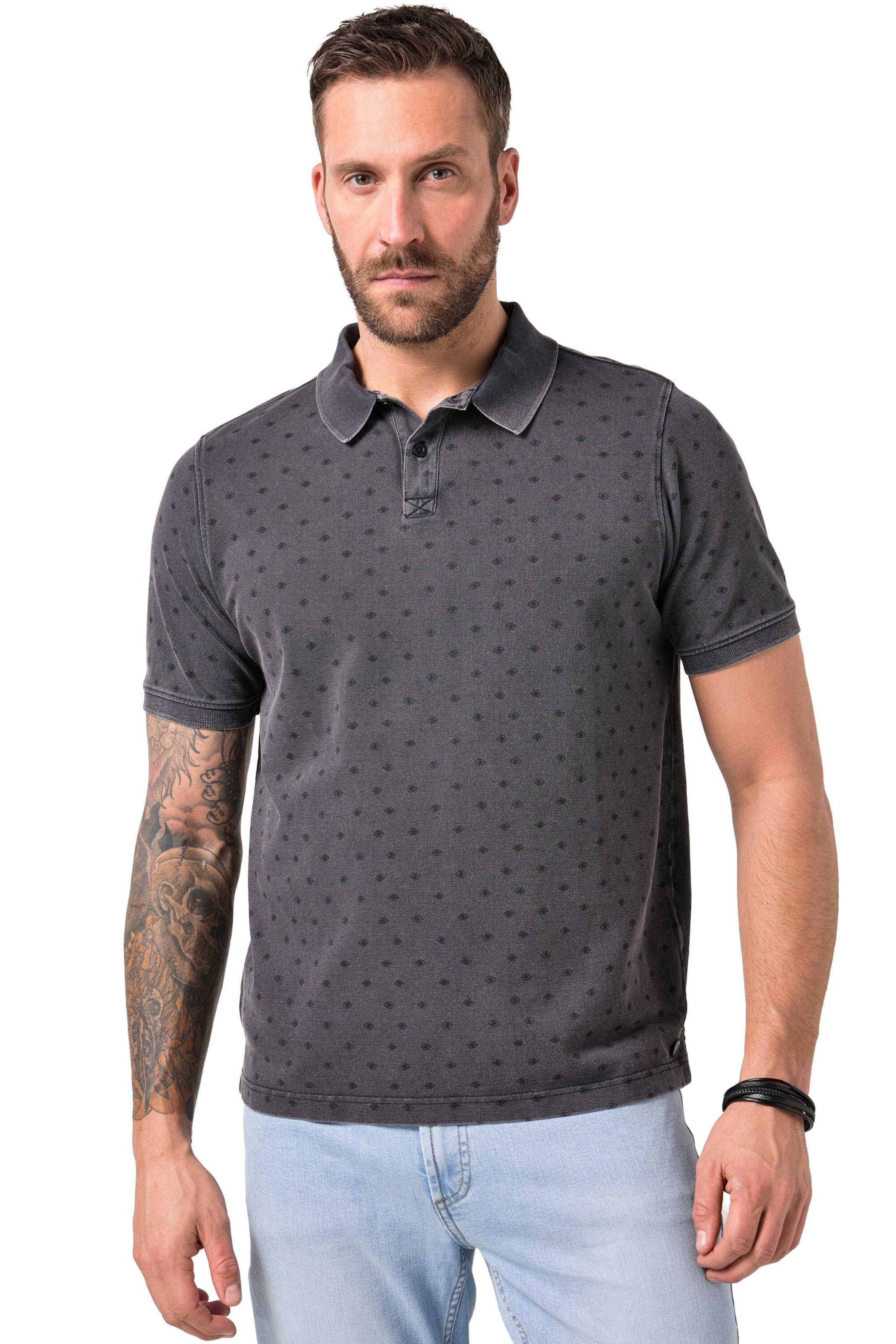 JP1880 Shirt in Zwart: voorkant