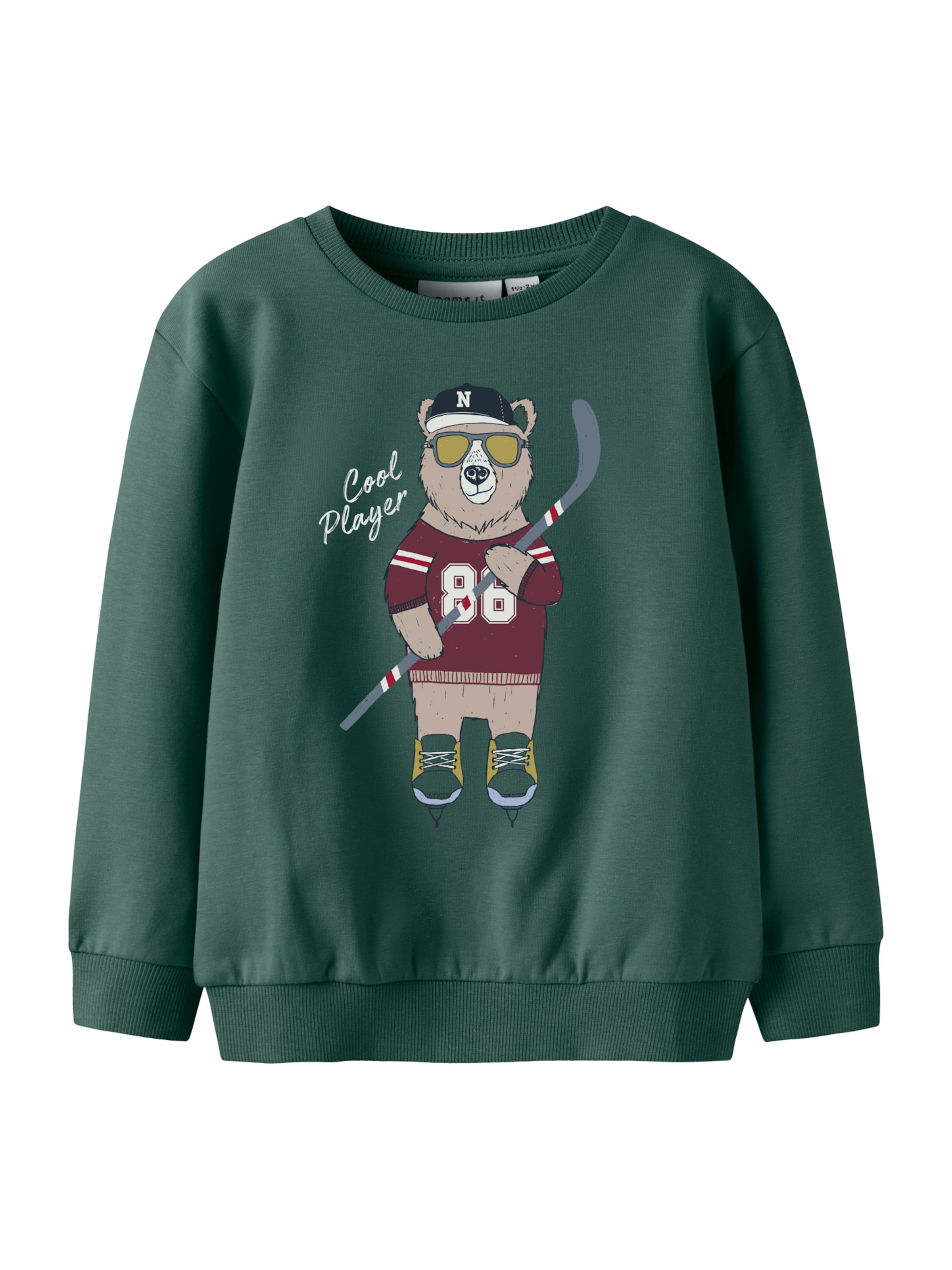 NAME IT - Sudadera 'NMMSaxo' en verde: frente