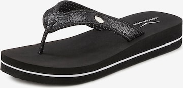 VENICE BEACH Mules in Black: front