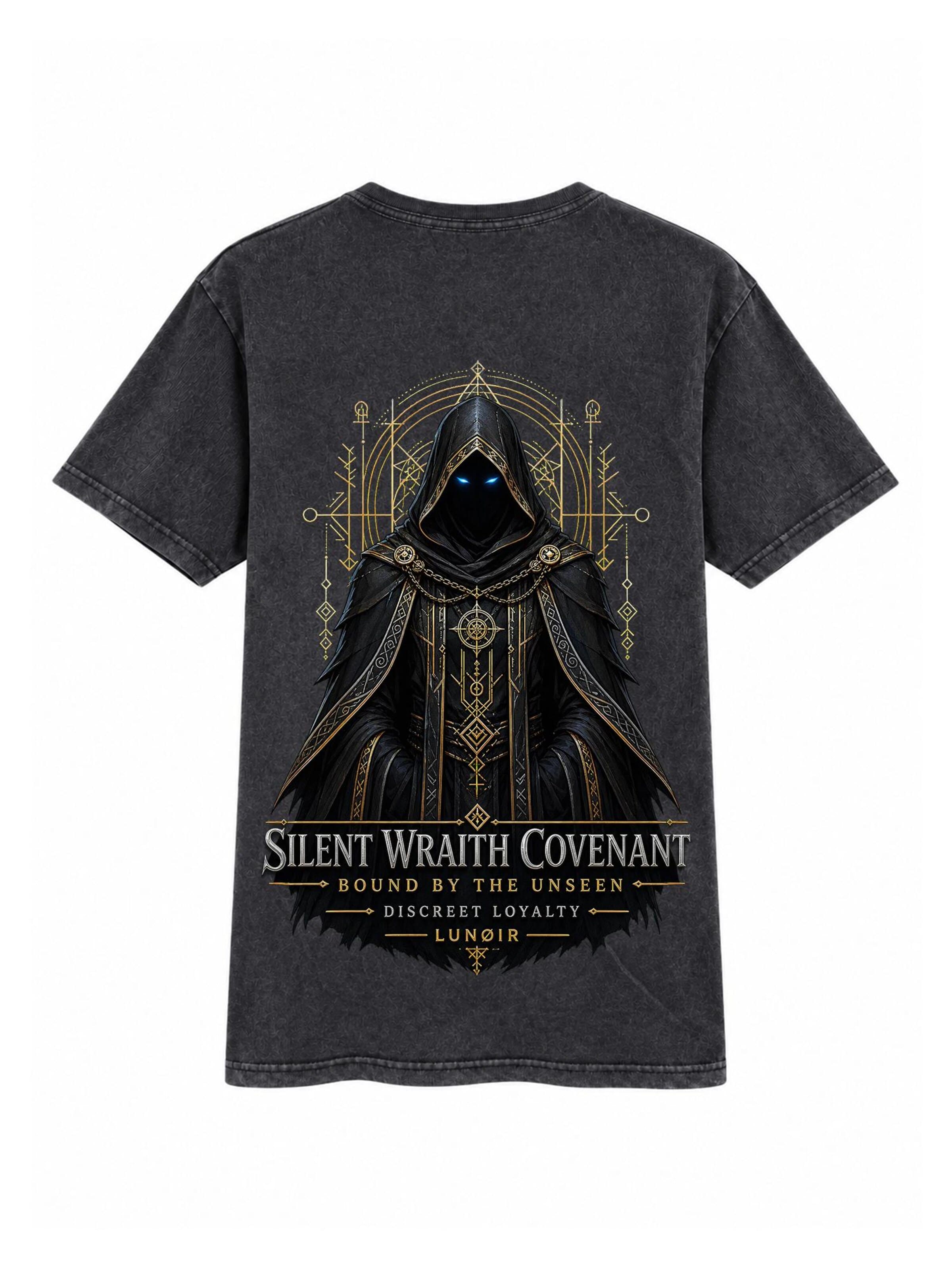 LUNØIR Studio Shirt 'Silent Wraith Covenant'‌ in Schwarz: Vorderseite