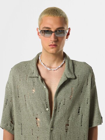 VAMOS CLO Comfort fit Button Up Shirt 'VILLE' in Green