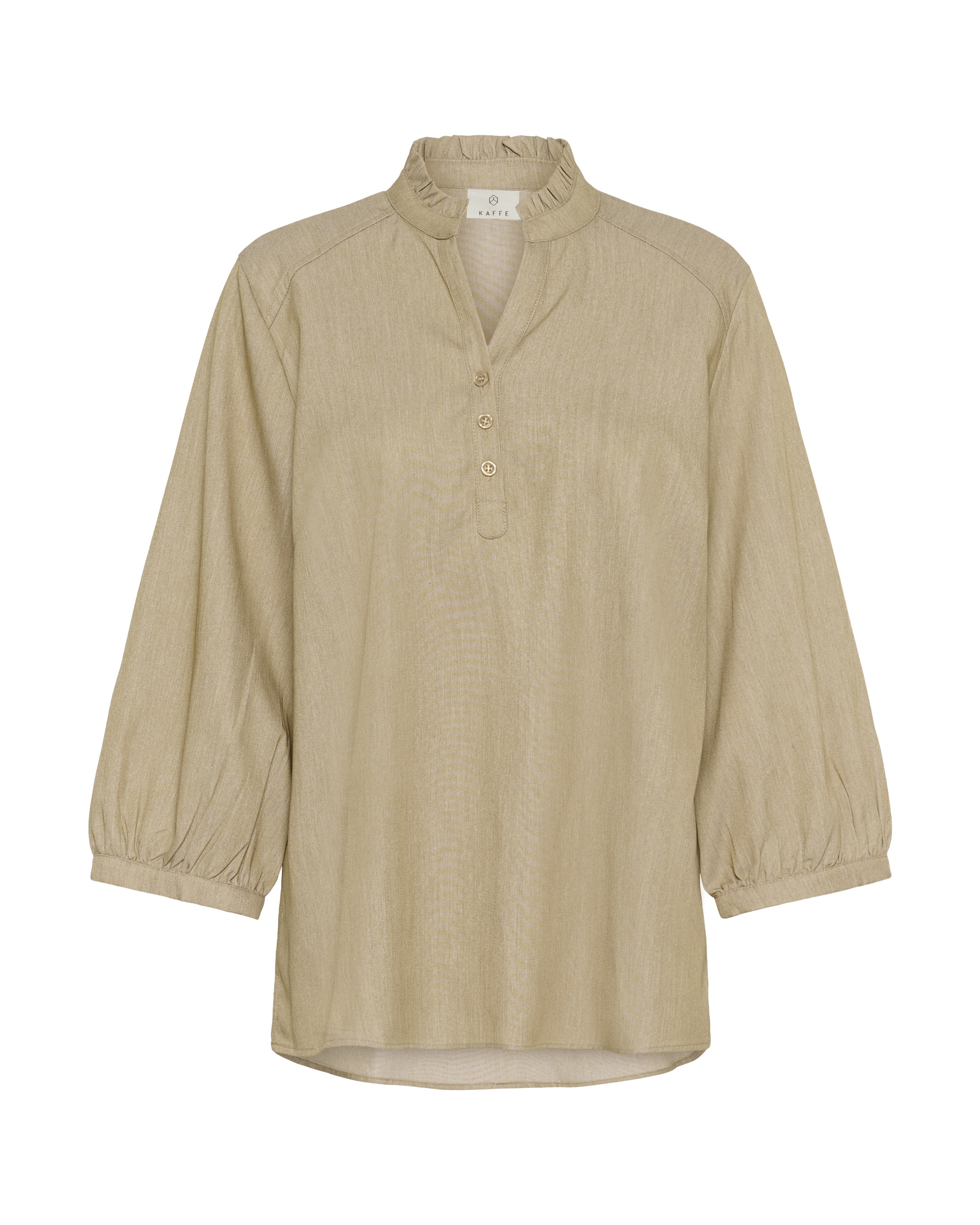 Kaffe Blouse 'Ravna' in Beige: voorkant