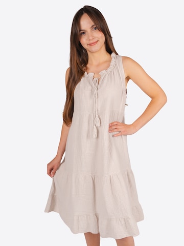 Seasons of April Dress in Beige