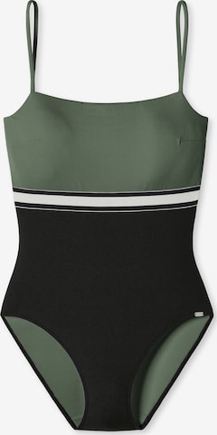 SCHIESSER Swimsuit 'Californian Dream' in Green: front