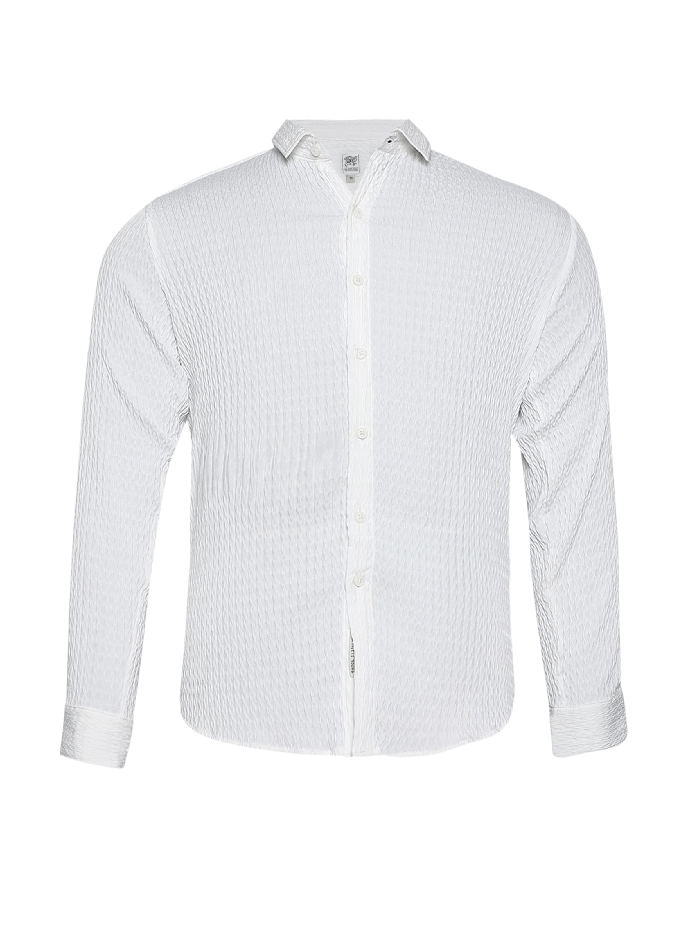 Campus Sutra Klasický střih Košile 'Hugo' – bílá: přední strana