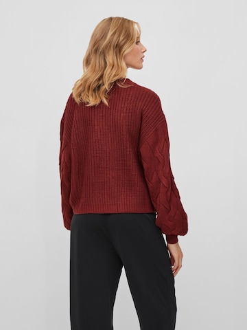 VILA Knit Cardigan in Red