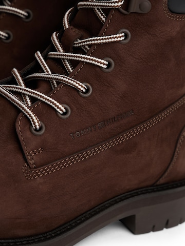 TOMMY HILFIGER Lace-up boots 'FLEX' in Brown