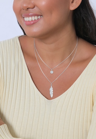 ELLI Necklace 'Boho' in Silver: front