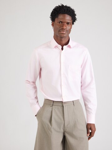 OLYMP Средняя посадка Рубашка в Ярко-розовый: спереди