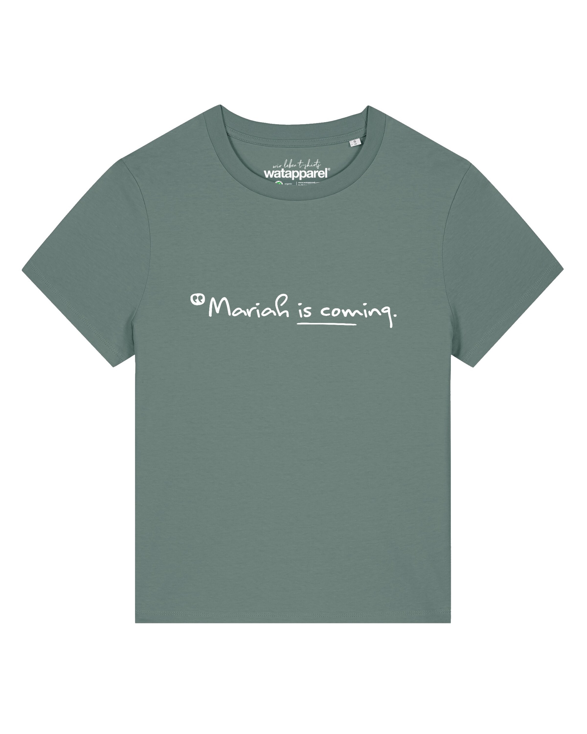 T-shirt 'Mariah Is Coming' Watapparel en vert : devant