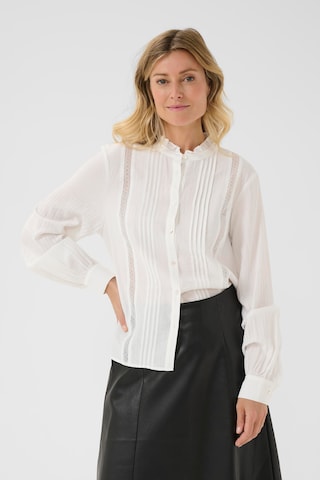 Chemisier 'Daffy' Cream en blanc : devant