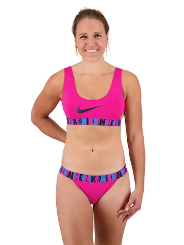 Bustier Hauts de bikini sport Nike Swim en rose