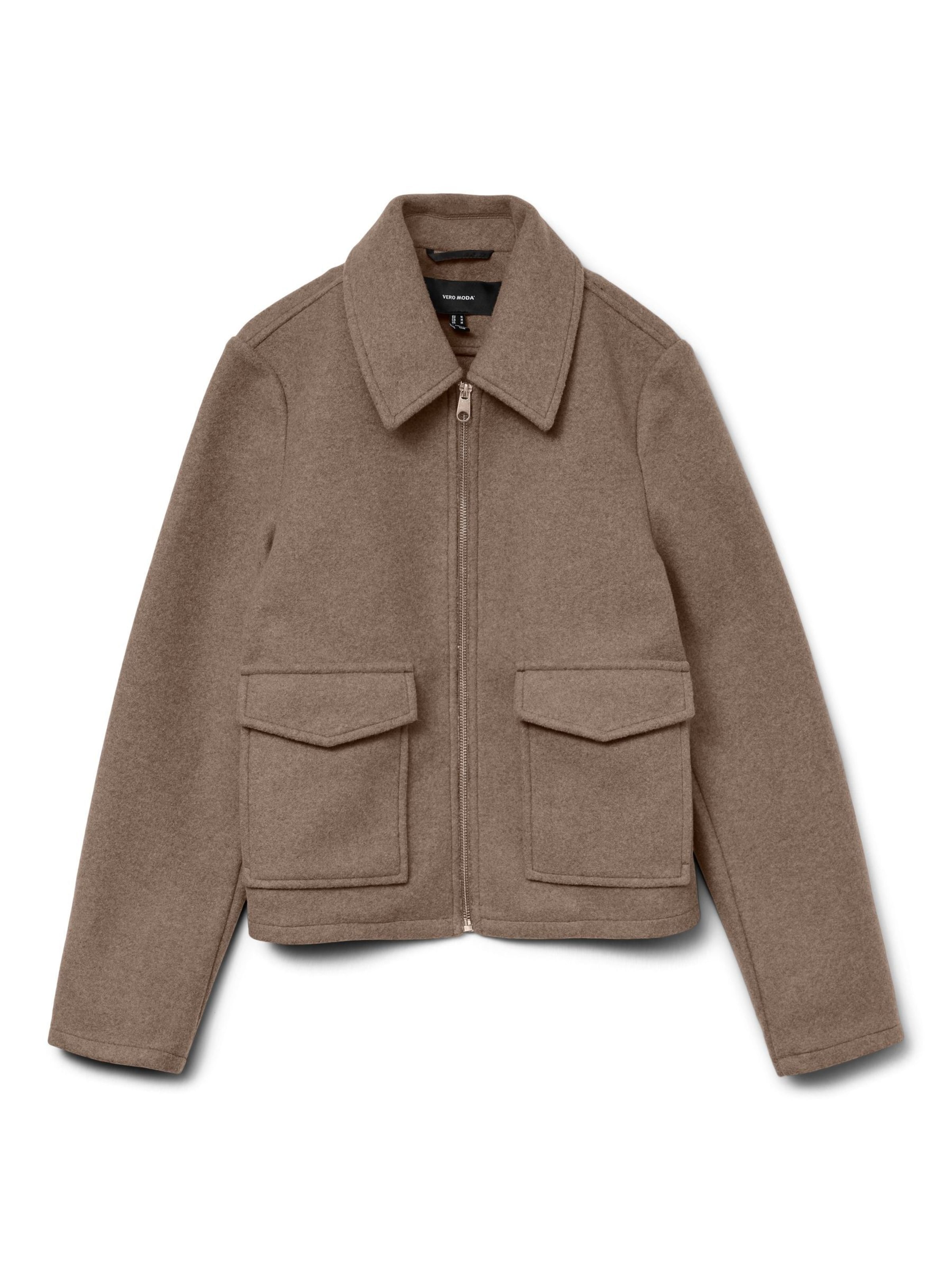 VERO MODA Between-Season Jacket 'VMSafir' in Brown: front
