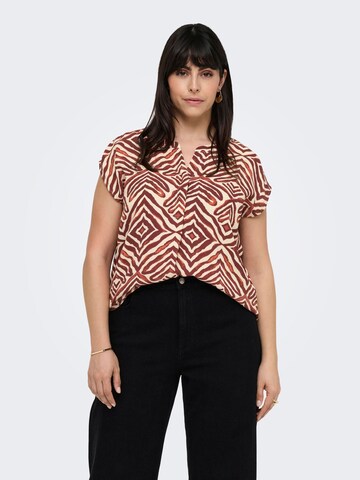 ONLY Carmakoma Blouse 'CARShilla' in Brown: front