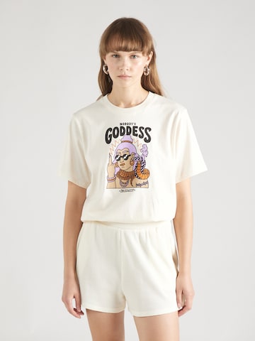 Iriedaily - Camiseta 'No Goddess' en blanco