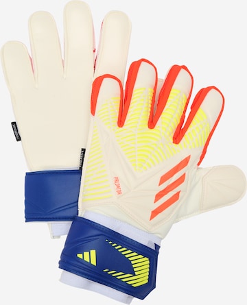 ADIDAS PERFORMANCE Athletic Gloves 'Predator Edge Fingersave Match Goalkeeper' in White: front