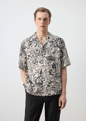 MANGO MAN Regular fit Button Up Shirt 'Sicilia' in Beige: front