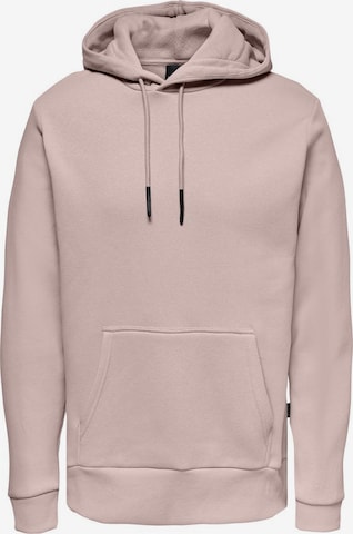 Only & Sons Regular fit Sweatshirt in Roze: voorkant