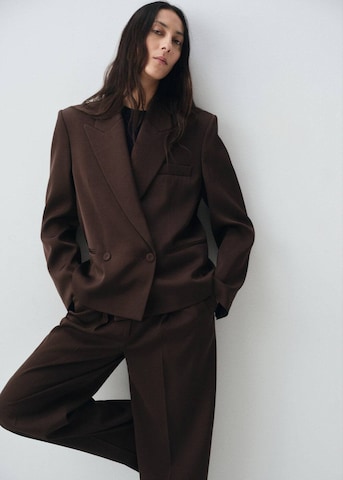 MANGO Blazer in Brown: front