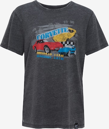 Recovered Shirt 'Corvette Multiple' in Grijs: voorkant