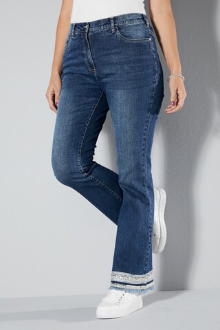 MIAMODA Boot cut Jeans in Blue: front