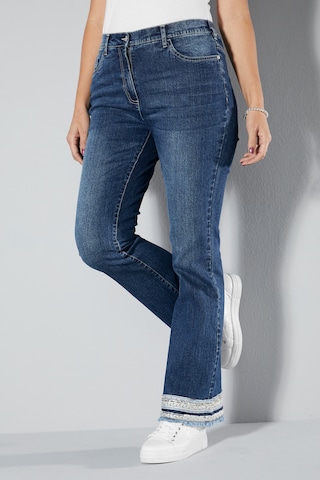 MIAMODA Bootcut Jeans in Blauw: voorkant