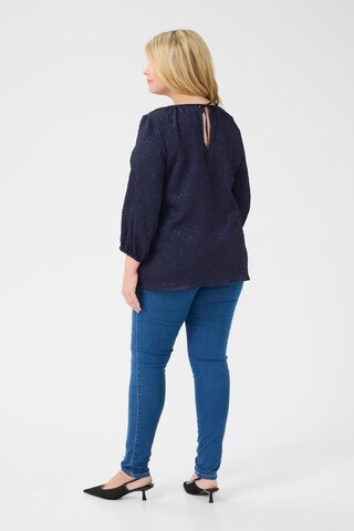 Chemisier 'Laureen' KAFFE CURVE en bleu