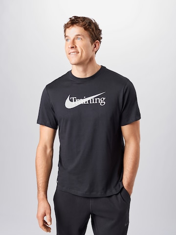 NIKE - Regular Fit Camisa funcionais em preto: frente