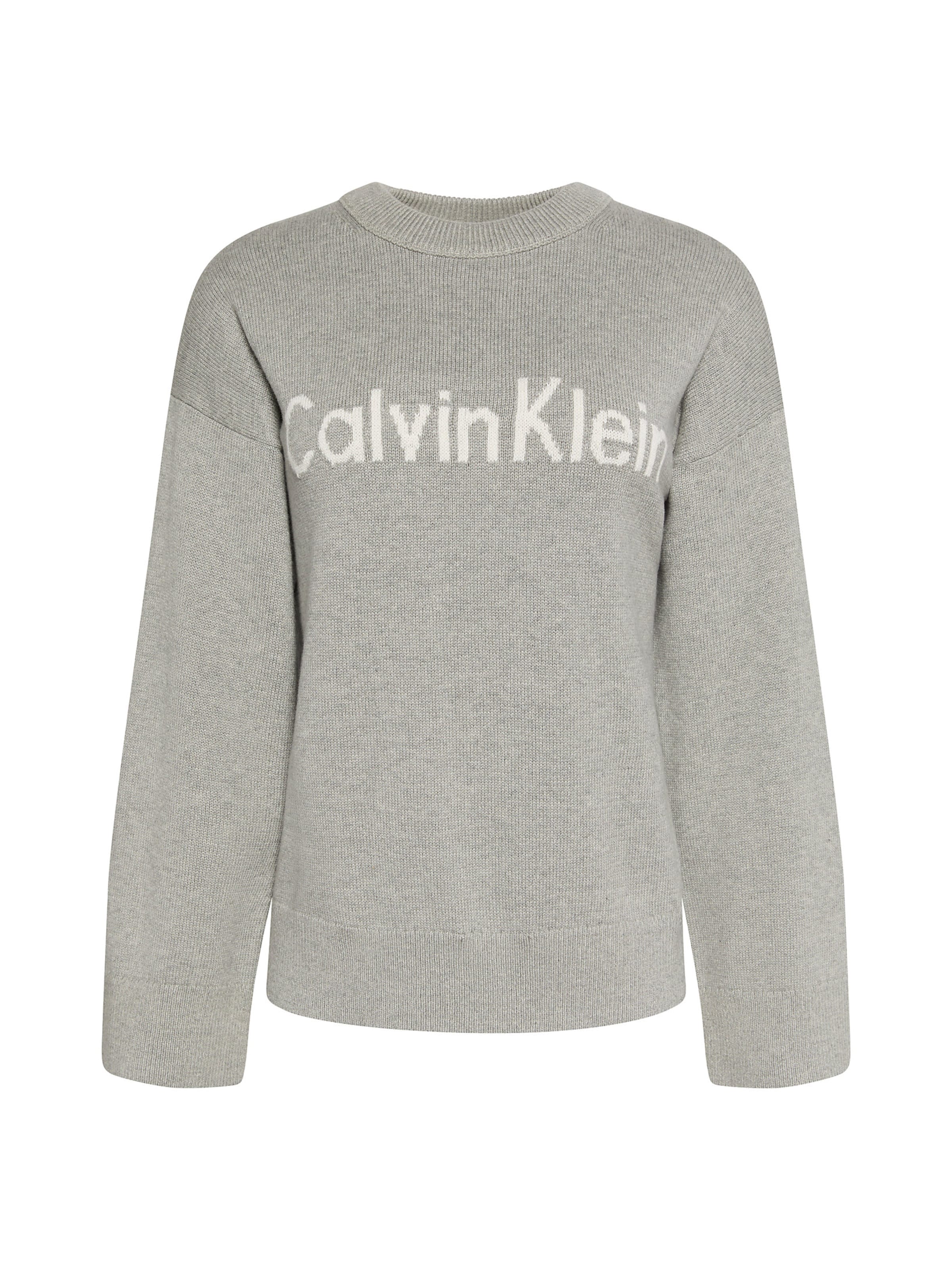 Pull-over Calvin Klein Jeans en gris : devant
