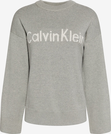 Pull-over Calvin Klein Jeans en gris : devant
