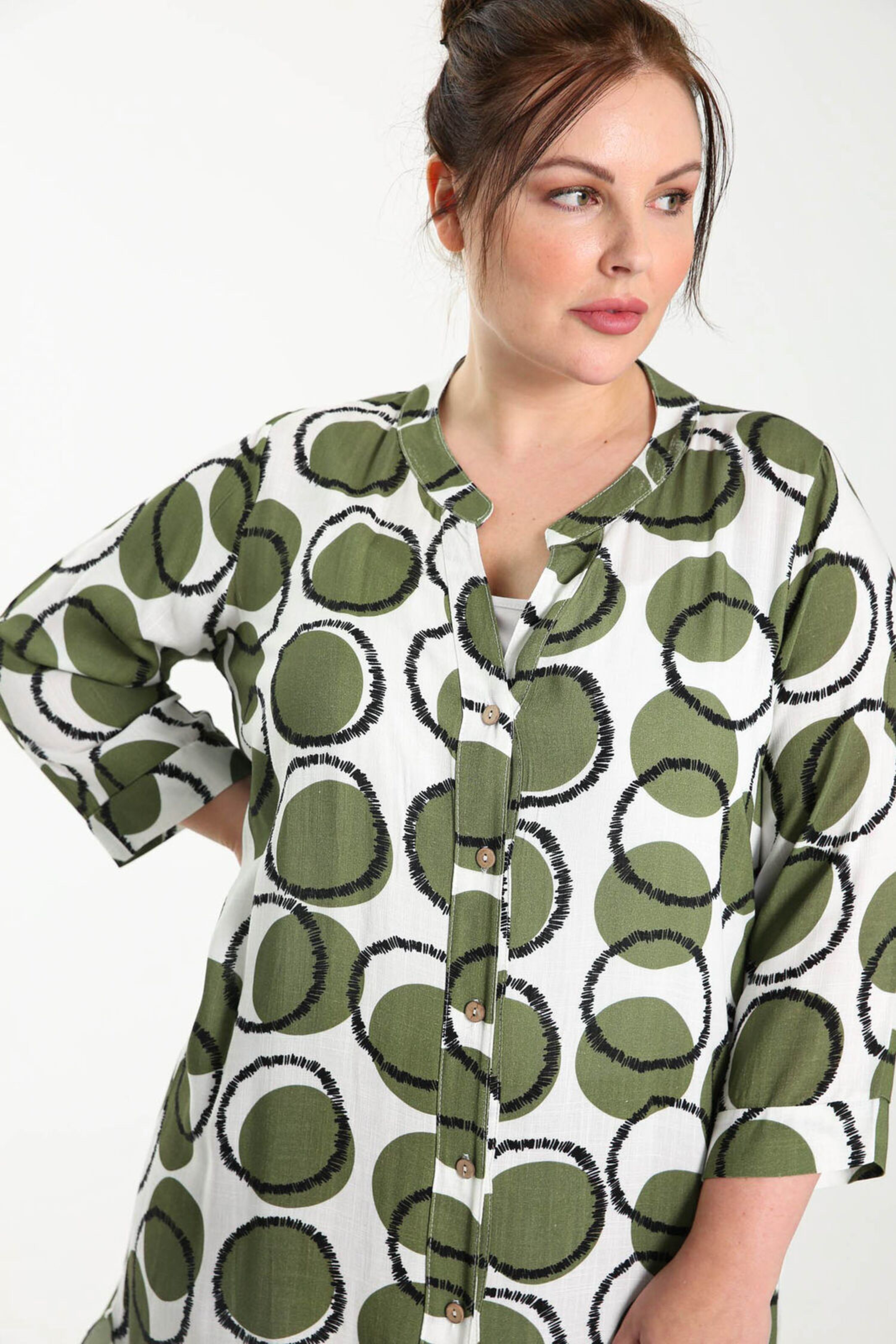 Frauen Große Größen Paprika Bluse in Mischfarben - UI40519 Frauen Große Größen Paprika Bluse in Mischfarben - UI40519