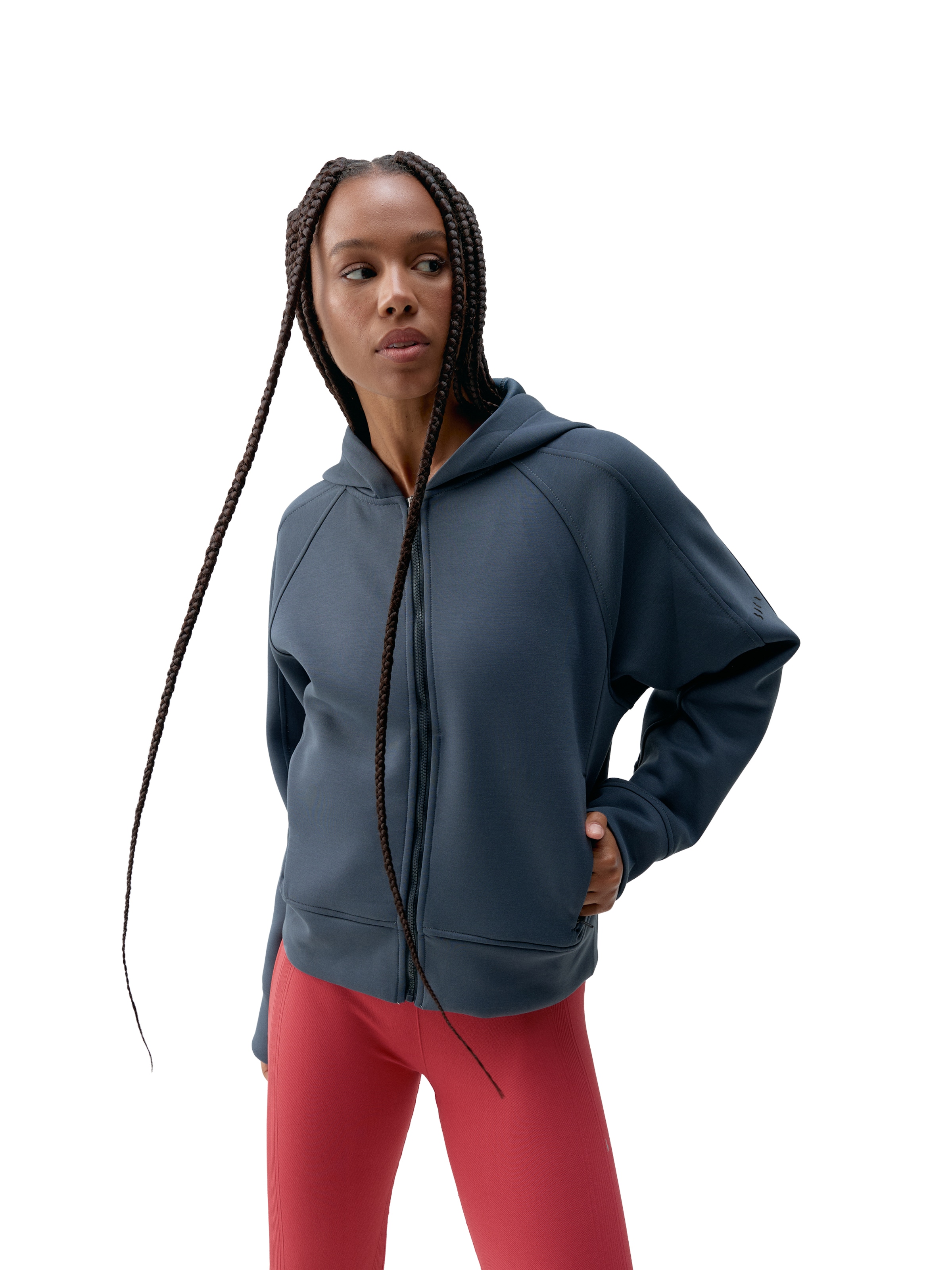 Born Sportief sweatvest 'Elsa' in Blauw: voorkant