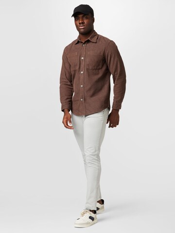 Redefined Rebel Regular fit Button Up Shirt 'Moses' in Brown