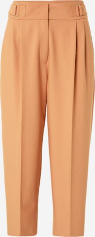 s.Oliver BLACK LABEL Loose fit Pleat-Front Pants in Orange: front