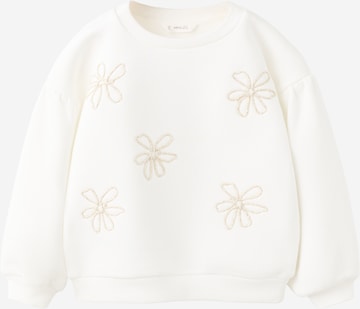 MANGO KIDS Collegepaita 'FLOR' värissä valkoinen: etupuoli