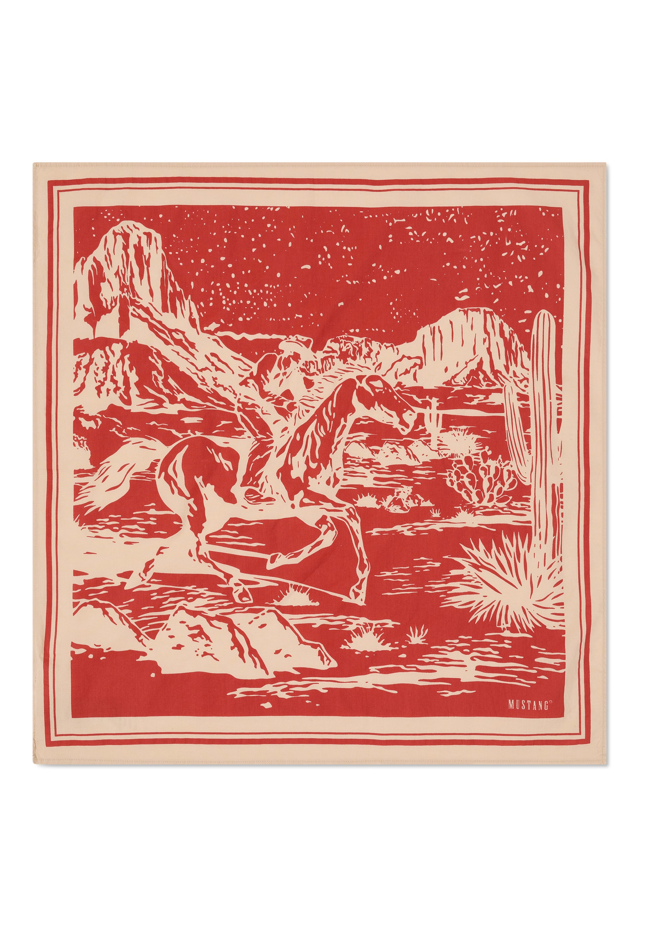 MUSTANG Schal 'Style Sunrise Bandana' in Braun: Vorderseite