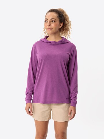 VAUDE Sweatshirt 'Mineo LS HO' in Lila: voorkant