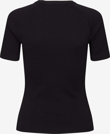 Esmé Studios Тениска 'ESBlossom SS O-neck Rib' в черно